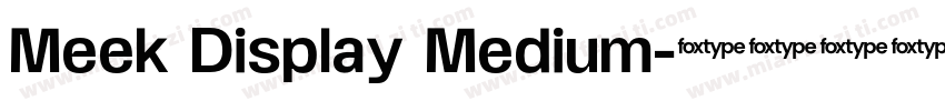 Meek Display Medium字体转换